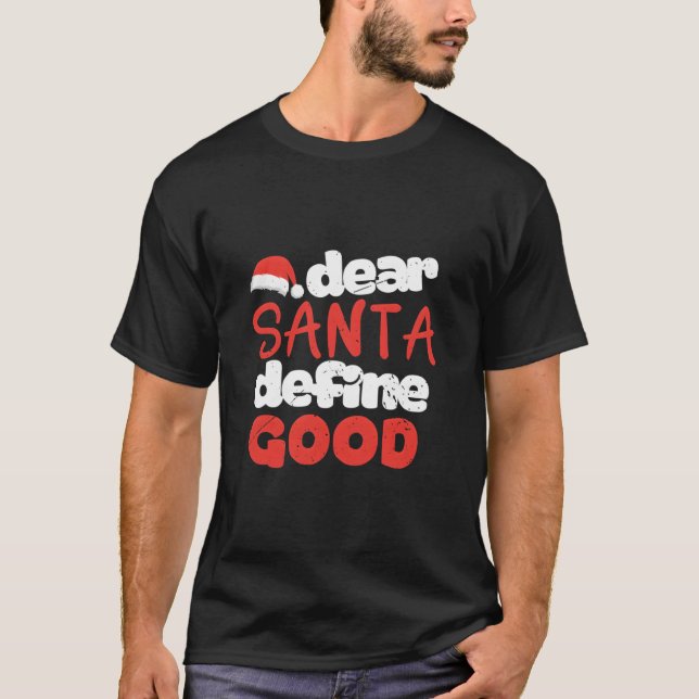 T-shirt Cher Père Noël Définir (Devant)