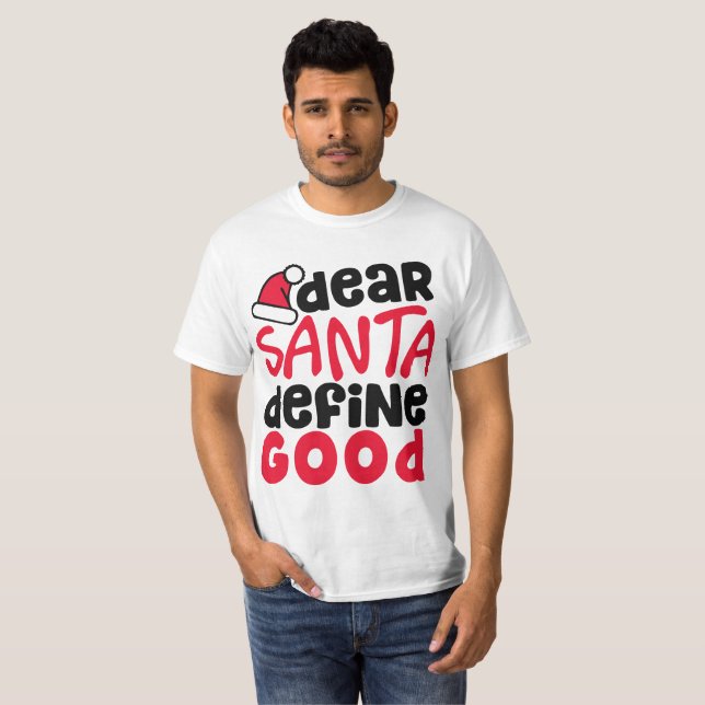 T-shirt Cher Père Noël Définir bon Noël drôle | DÉBARDEUR (Devant entier)