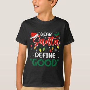 T-shirt Cher Père Noël Définir Bon Noël Famille Assortis 