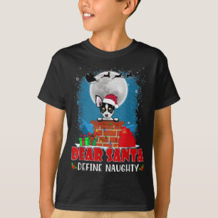 T-shirt Cher Père Noël Définir Naughty Chihuahua Chig Funn