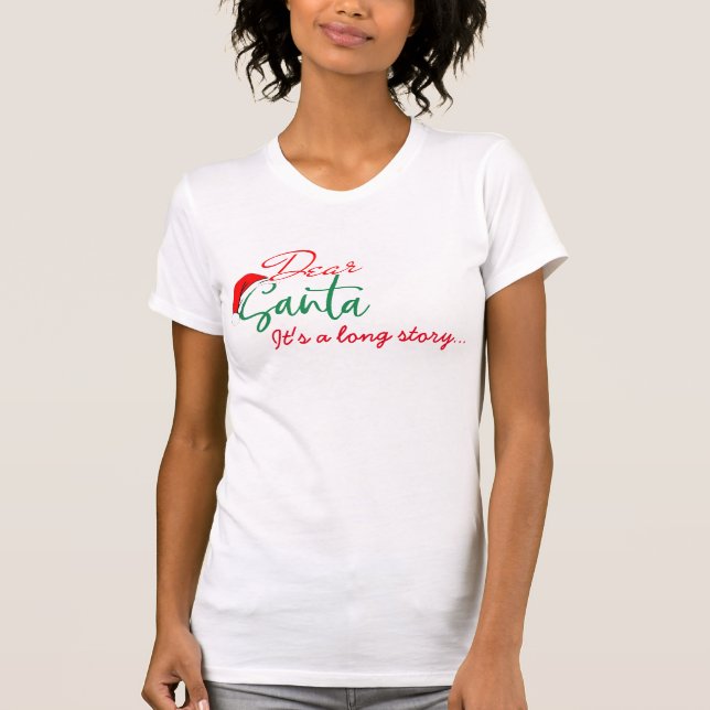 T-shirt Cher père Noël drôle chemise de noël c'est une lon (Devant)