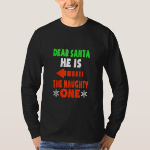 T-shirt Cher Père Noël Il Est Le Mauvais Couples Amusants