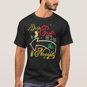 T-shirt Cher Père Noël, Il Est Le Mauvais Frère Soeur Ch