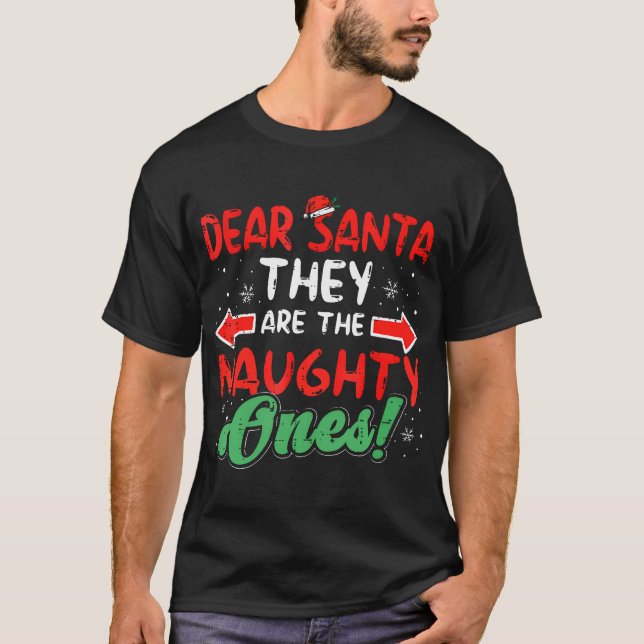 T-shirt Cher Père Noël Ils Sont Maudits Les Noël Noël Noël (Devant)