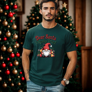 T-shirt Cher Père Noël J'Ai Vraiment Essayé Drôle Gnome No