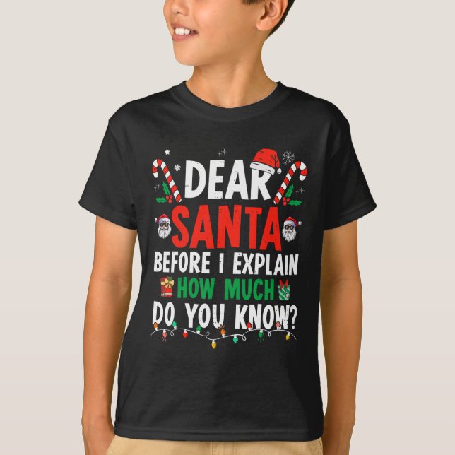 T-shirt Cher Père Noël Je Peux Expliquer Amusant Noël Enfa (Devant)