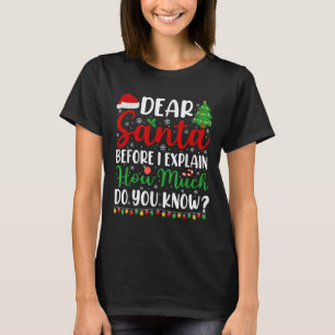 T-shirt Cher Père Noël Je Peux Expliquer Chemise Enfants G