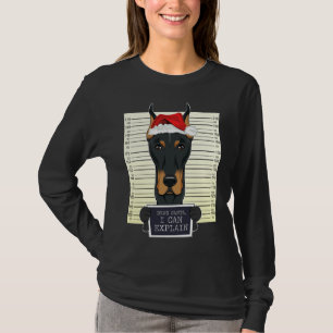 T-shirt Cher Père Noël je peux expliquer Doberman Noël
