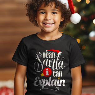 T-shirt Cher Père Noël, Je peux expliquer Drôle de Noël