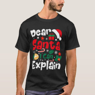 T-shirt Cher Père Noël Je Peux Expliquer Drôle Mauvais Noë