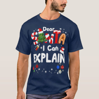 T-shirt Cher Père Noël je peux expliquer drôle Noël Garçon