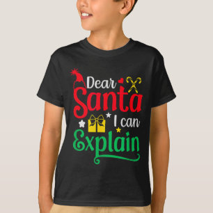 T-shirt Cher Père Noël je peux expliquer Funny Noël