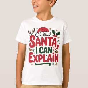 T-shirt Cher Père Noël Je Peux Expliquer Les Enfants Garço