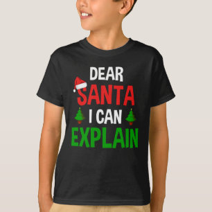 T-shirt Cher Père Noël, je peux expliquer Noël drôle