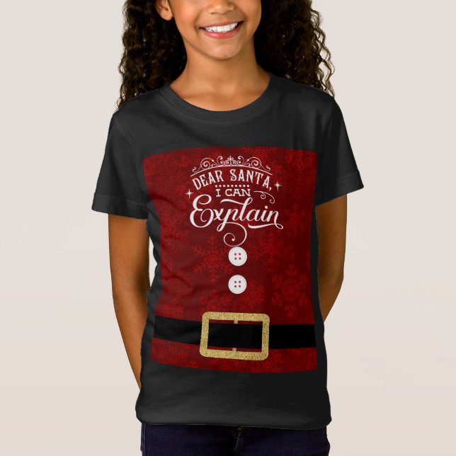 T-Shirt Cher Père Noël je peux expliquer Père Noël Suit Ch (Devant)