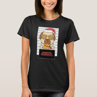 T-shirt Cher Père Noël je peux expliquer Pug criminel Noël