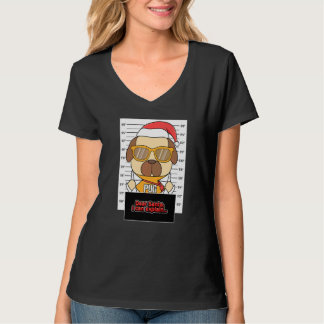 T-shirt Cher Père Noël je peux expliquer Pug criminel Noël