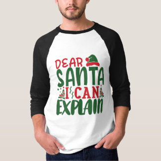 T-shirt Cher Père Noël je peux expliquer un cadeau de Noël