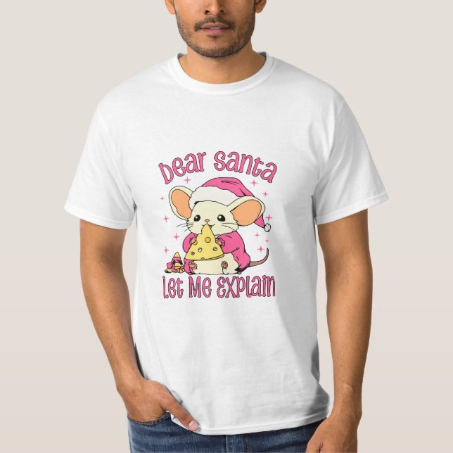 T-shirt Cher Père Noël, laissez-moi vous expliquer (Devant)