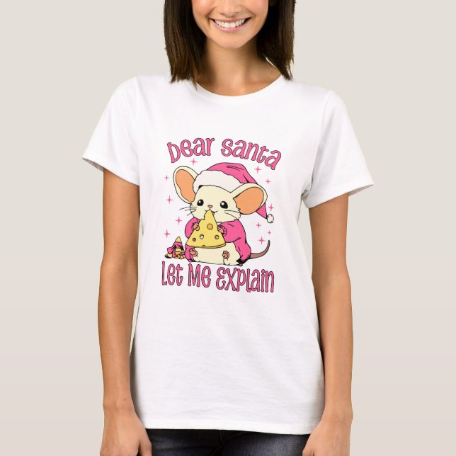T-shirt Cher Père Noël, laissez-moi vous expliquer (Devant)
