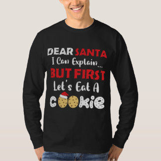 T-shirt Cher Père Noël Mange Un Cookie Funny Christmas Coo