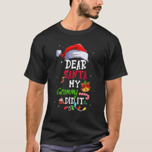 T-shirt Cher Père Noël Mon Grand-Mère L'A Fait Noël Femmes
