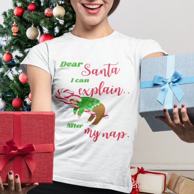 T-shirt Cher Père Noël Sloth Nap de Noël sur le Sucre de c (Créateur téléchargé)