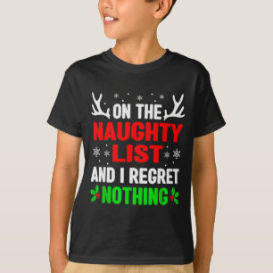 T-shirt Cher Père Noël sur la liste des vilains Funny Noël