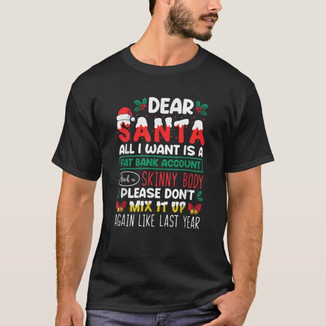 T-shirt Cher Père Noël, Tout Ce Que Je Veux, C'Est Un Comp (Devant)