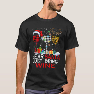 T-shirt Cher Père Noël vient d'apporter le vin Trois Léopa