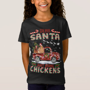 T-Shirt Cher Père Noël vient d'apporter poulets Père Noël