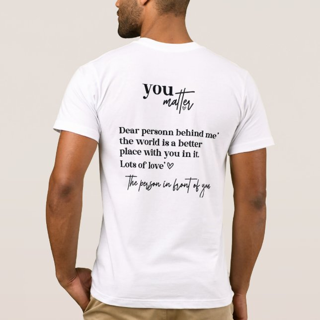 T-shirt Cher Personne Derrière Moi, Citations Positives Ho (Dos)