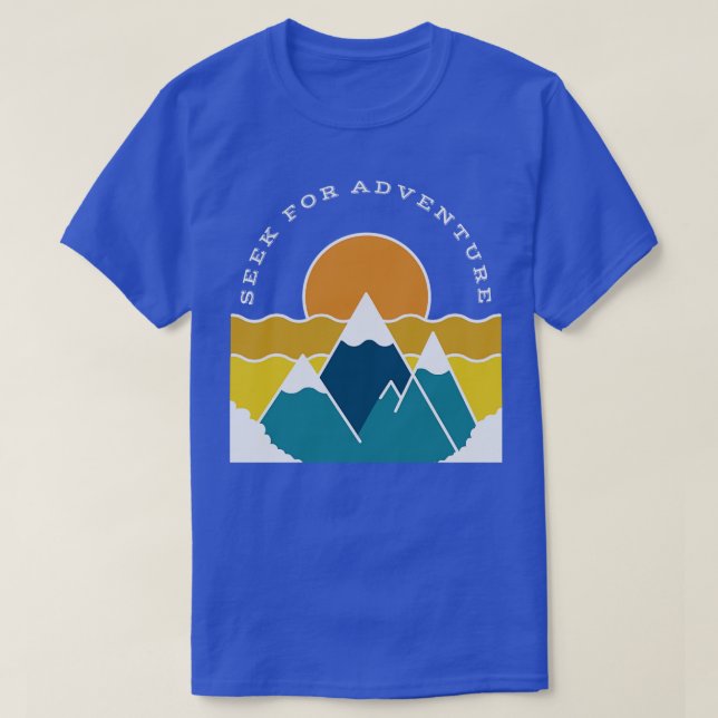 T-shirt Chercher Adventure Retro Mountains Randonnée Outr (Design devant)