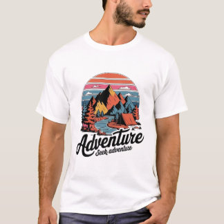 T-shirt Chercher l'aventure Tee : cadeau de vacances parfa