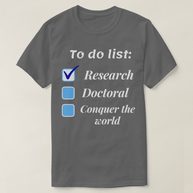 T-shirt Chercheur chercheur doctorat phd thème g (Design devant)