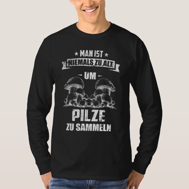 T-shirt Chercheur de champignons Collecteur Champignons Hu (Devant)