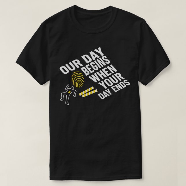 T-shirt Chercheur de scène de crime de technicien (Design devant)