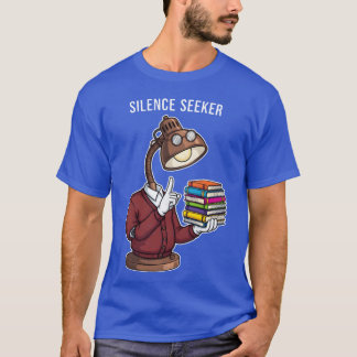 T-shirt Chercheur de silence Lampe Érudit Garçon bibliophi