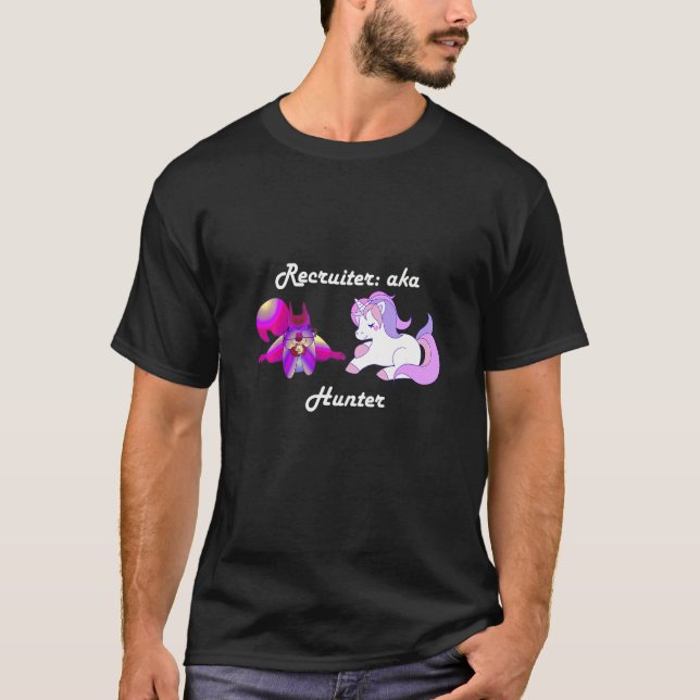T-shirt Chercheur d'écureuil violet Unicorn (Devant)
