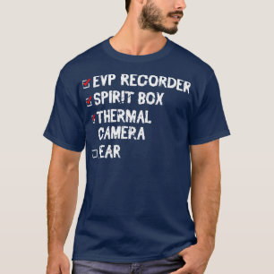 T-shirt Chercheur d'équipement de chasse aux fantômes de l