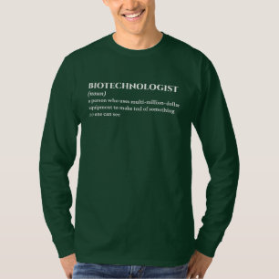 T-shirt Chercheur en biotechnologie - Définition amusante