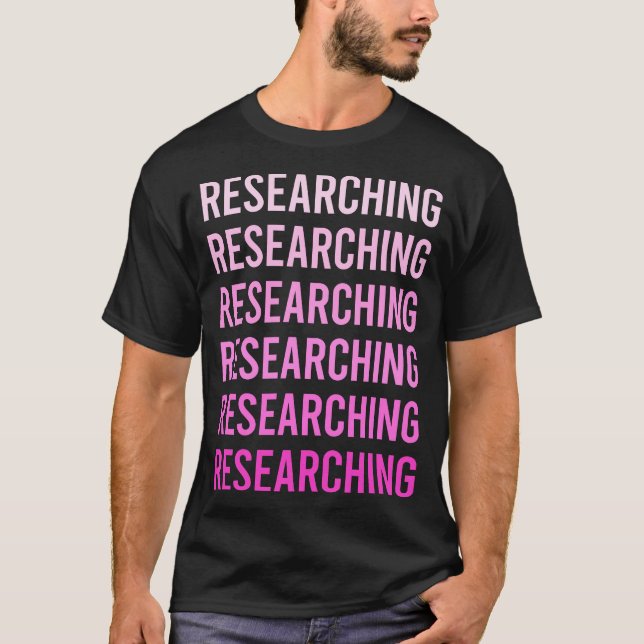 T-shirt Chercheur en texte rose Recherche (Devant)