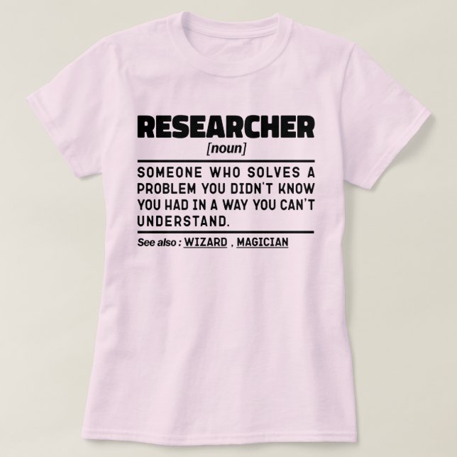 T-shirt Chercheur Noun Étudiant Diplômé Sciences Analyse (Design devant)