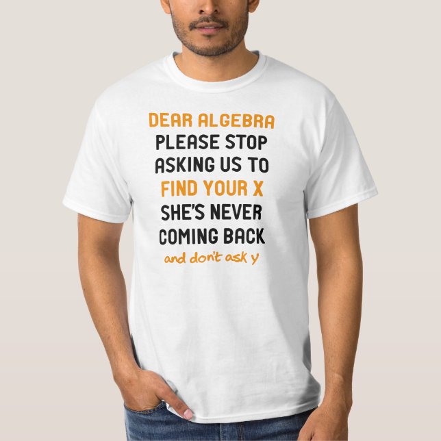 T-shirt Chère algèbre (Devant)
