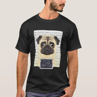 T-shirt Chère maman je peux expliquer je pug maman je pug