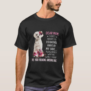 T-shirt Chère maman Mama Propriétaire du chien Bonne fête