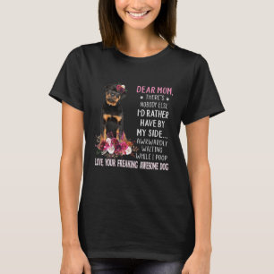 T-shirt Chère maman Mama Propriétaire du chien Joyeuse fêt