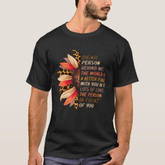 T-shirt Chère Personne Derrière Moi, Le Monde Est Un Meill