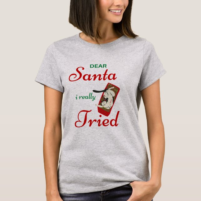 T-shirt Chère Sainte-Nitouche Chat pour Femme  (Devant)
