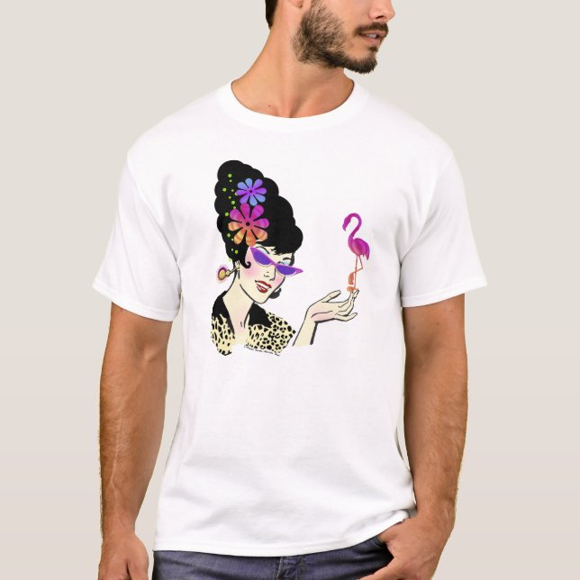 T-shirt Chéri avec le Flamant rose (Devant)